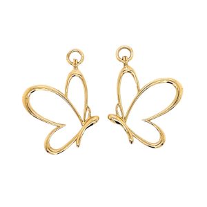 Custom jewelry, 18k yellow gold butterfly jackets, llyn strong, Greenville, SC